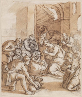 K II 061
<br/>
Aanbidding door de herders
<br/>
<em>Ricci, Giovanni Battista (1537-1627)</em>